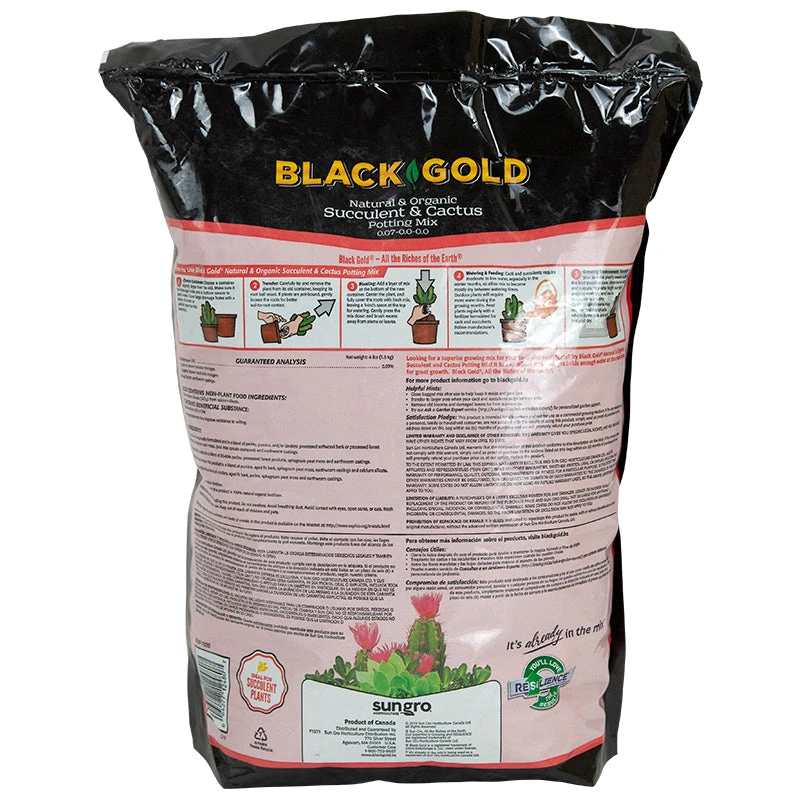 Black Gold Succulent And Cactus Mix (8 Qt) 2 Black Gold Succulent And Cactus Mix (8 Qt) - Image 2