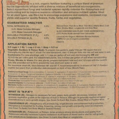 Bio-Live 5-4-2 (25 Lb Bag) 3 Bio-Live 5-4-2 (25 Lb Bag) -Seedling Wonders f001 back