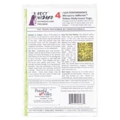 Pest Wizard Yellow Sticky Card Trap, Large 4-Pack 5 Pest Wizard Yellow Sticky Card Trap, Large 4-Pack -Seedling Wonders pit855 web2