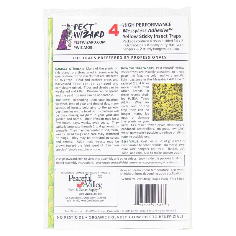 Pest Wizard Yellow Sticky Card Trap, Large 4-Pack 3 Pest Wizard Yellow Sticky Card Trap, Large 4-Pack - Image 3