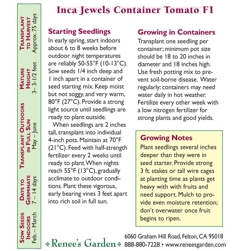 Renee's Garden Tomato Container Roma Inca Jewels 2 Renee's Garden Tomato Container Roma Inca Jewels - Image 2