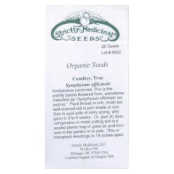 Strictly Medicinal Organic True Comfrey -Seedling Wonders snv7049 web 1